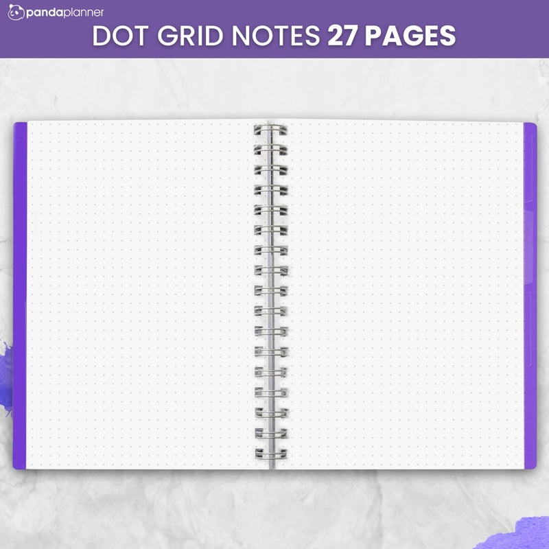 Panda Planner 2026 Undated Weekly Planner â€“ Spiral Notebook 5.75" x 8.25" with 52 Weeks, Habit Tracker & Weekly To-Do Lists â€“ Academic Planner & Productivity Organizer for Home, Office & School (Purple) - Image 4